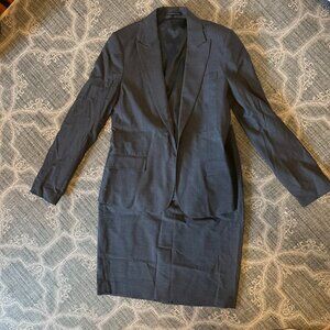 Theory skirt suit charcoal gray 10